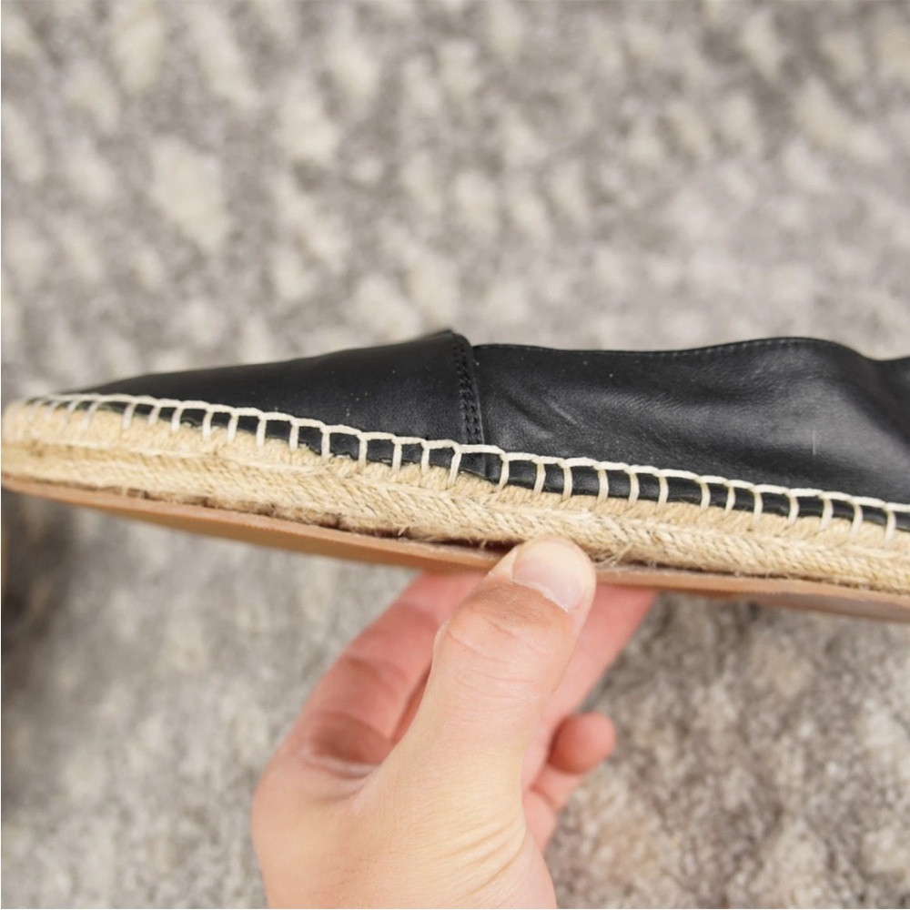 Kenzo Classic Tiger Head Canvas Leather Espadrille Womens EU 38 US 7 Black - Picture 11 of 12